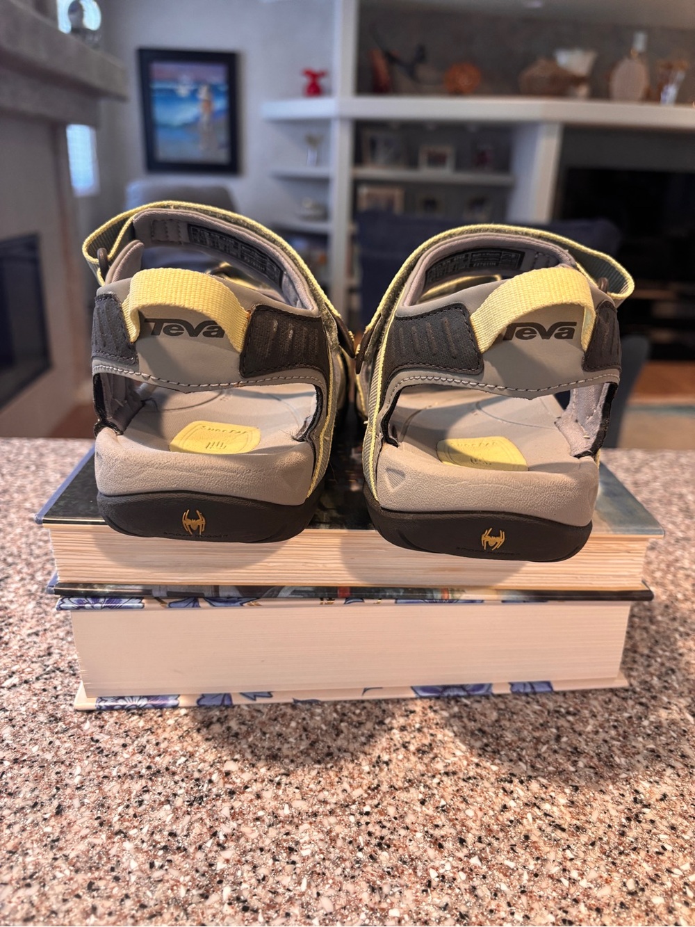 Teva Tirra Sport Sandals Gray Lime Green Strappy Hiking Water Women's Size 9 - Picture 5 of 6